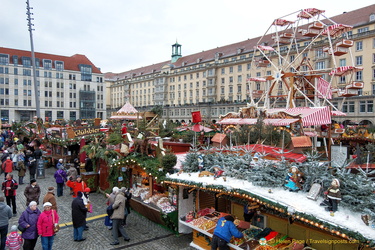 View of some Christmas market stalls